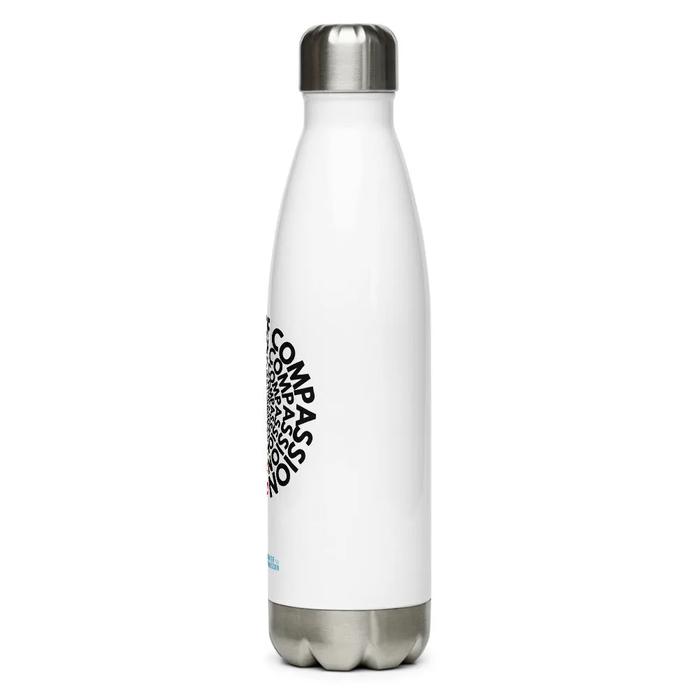 Rainbow Ripples of Compassion - Stainless Steel Water Bottle
