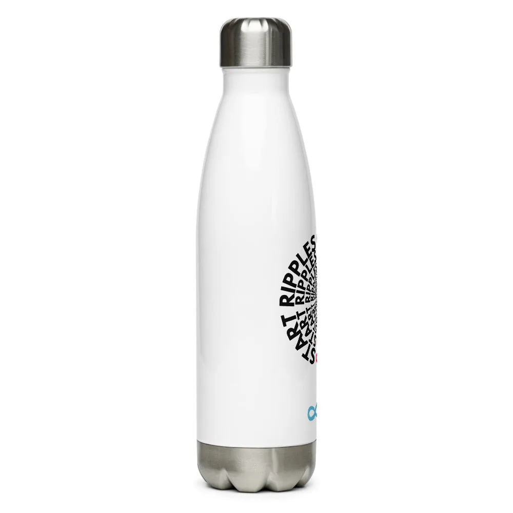 Rainbow Ripples of Compassion - Stainless Steel Water Bottle