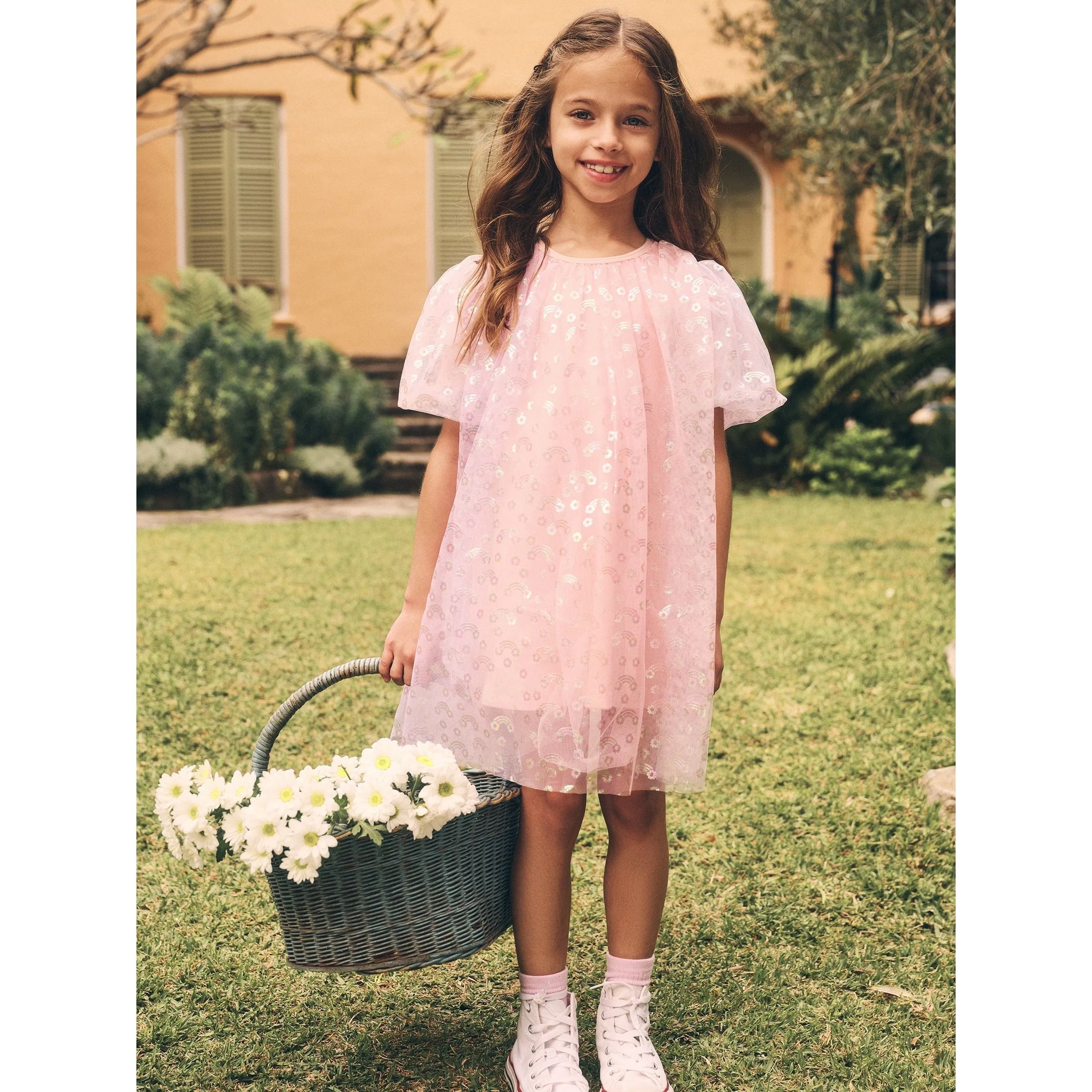 Rainbow Tulle Party Dress