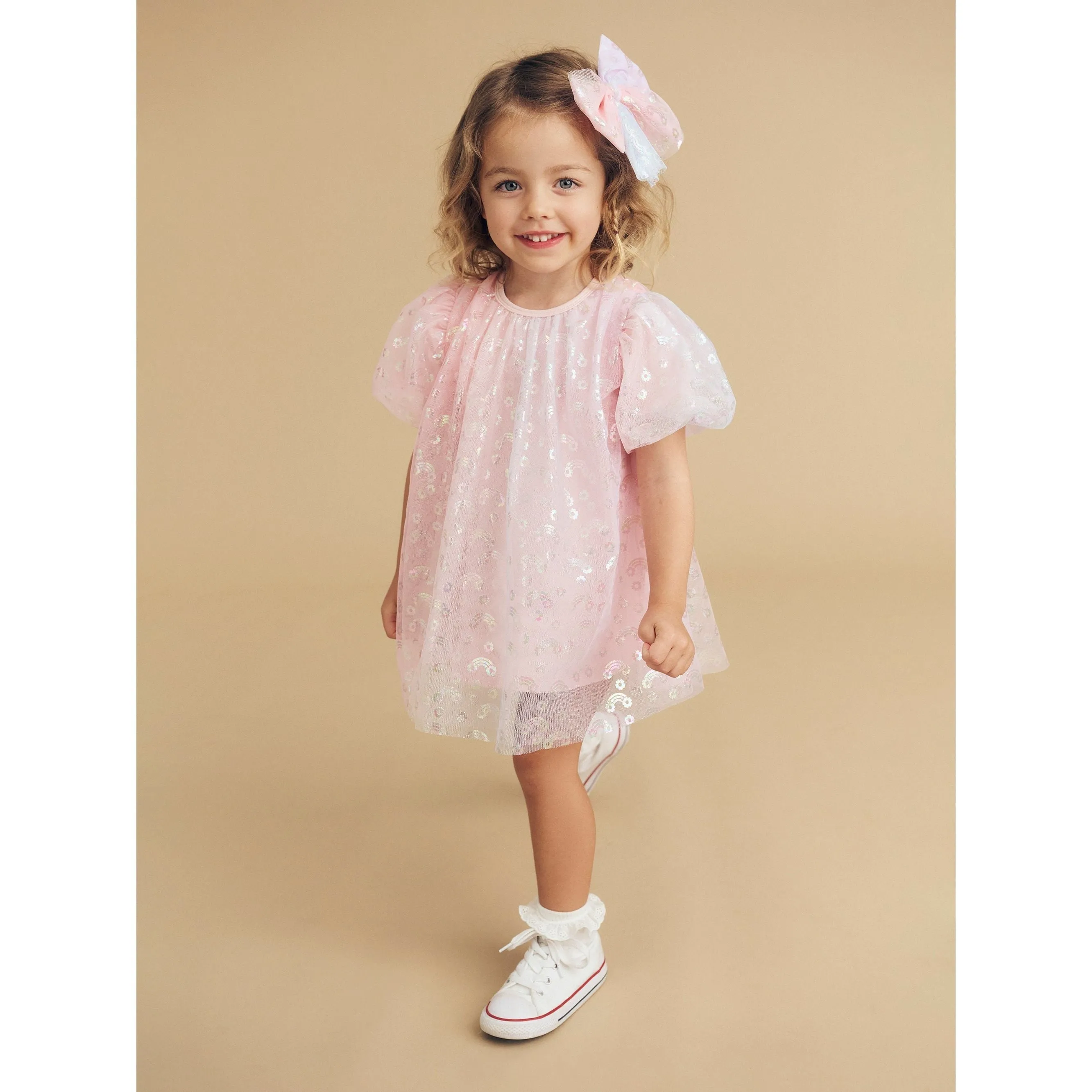 Rainbow Tulle Party Dress