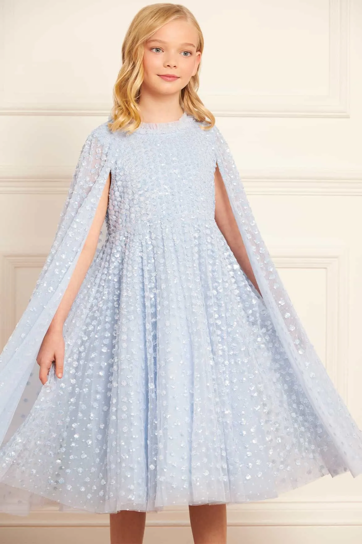 Raindrop Cape Kids Dress