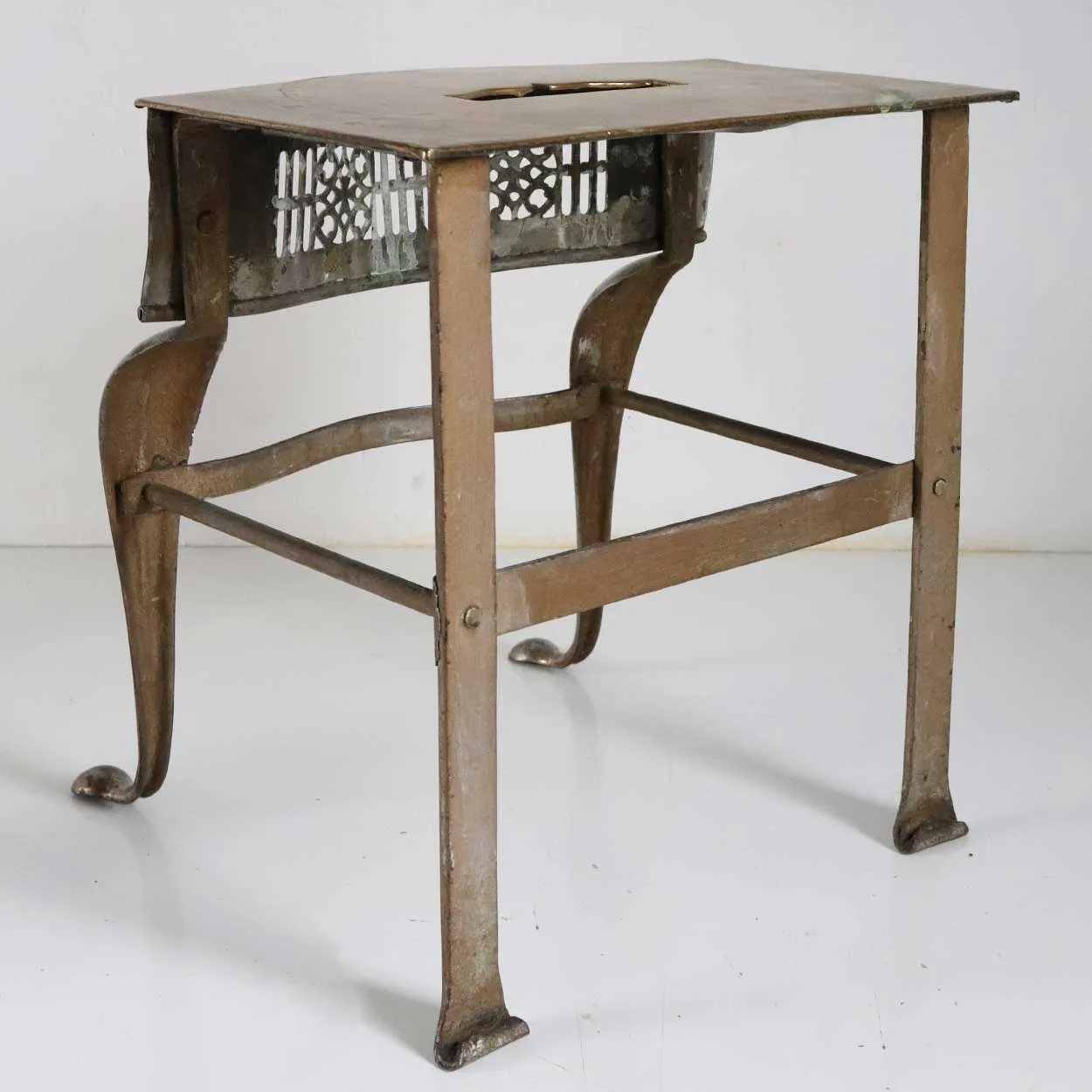 Rare English Dawes Bromford Iron Works Brass, Polished Steel and Iron Footman