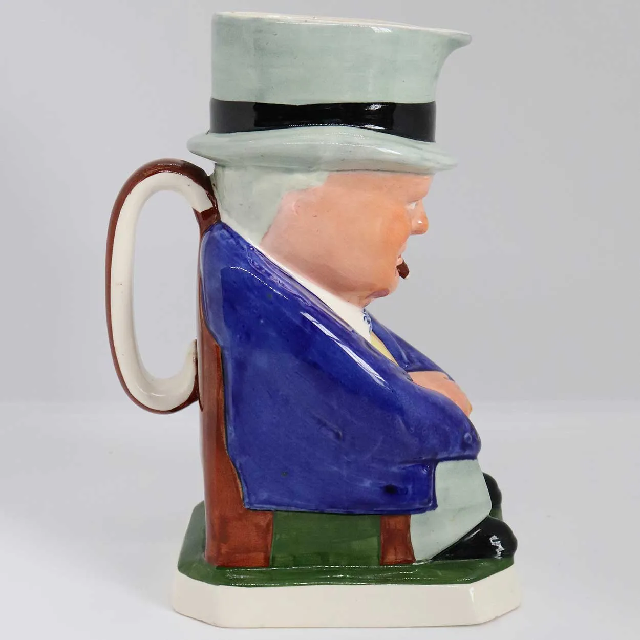 Rare Vintage English Eric Olsen for Copeland Spode Porcelain Sir Winston Churchill Toby Jug