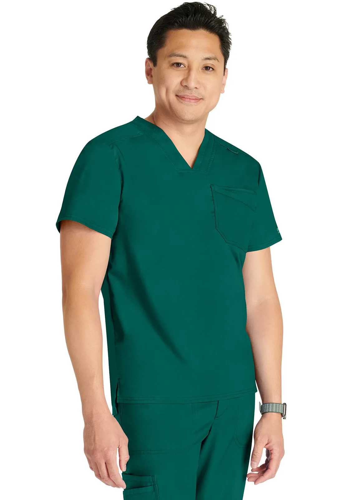 Revolution WW751 Men's V-Neck Top Hunter Green