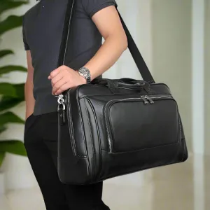Rex Leather Business Briefcase 17" Laptop Bag