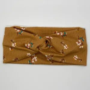 Ribbed Hazel Floral Twist Headband