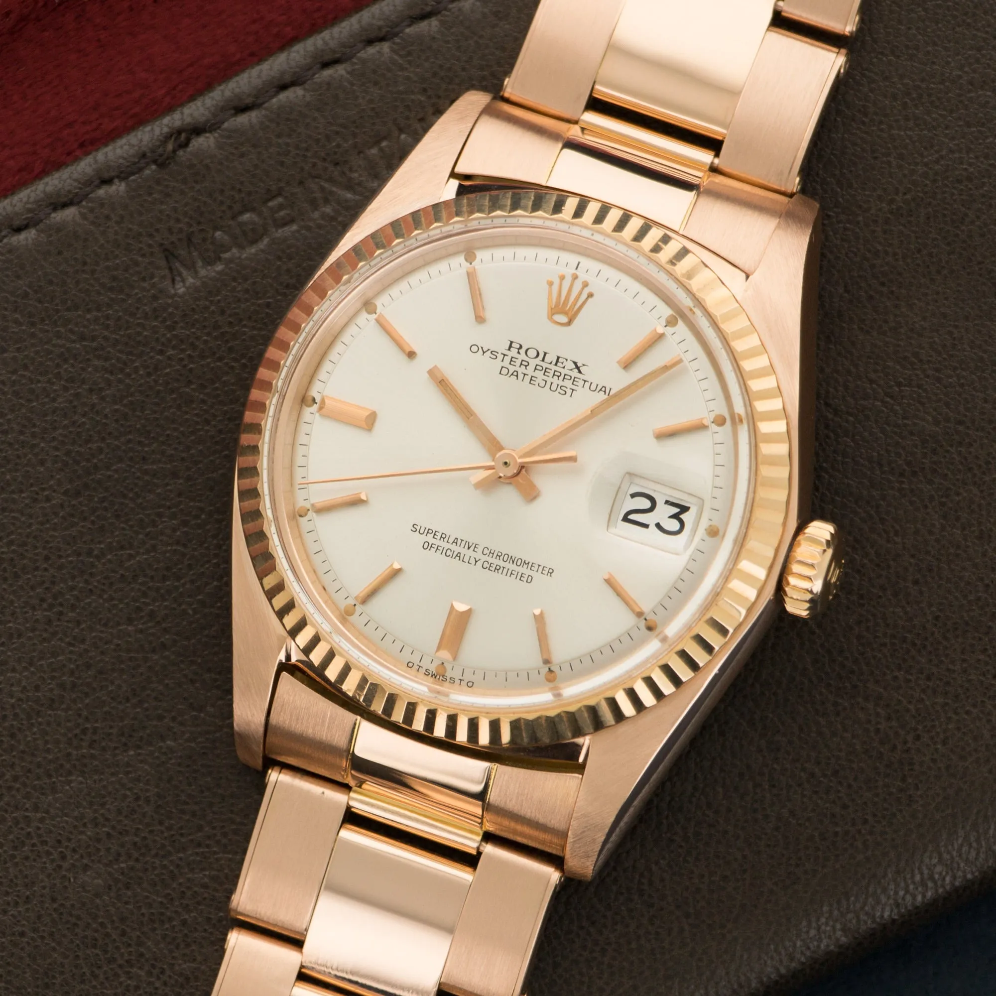 Rolex Rose Gold Datejust Watch Ref. 1601