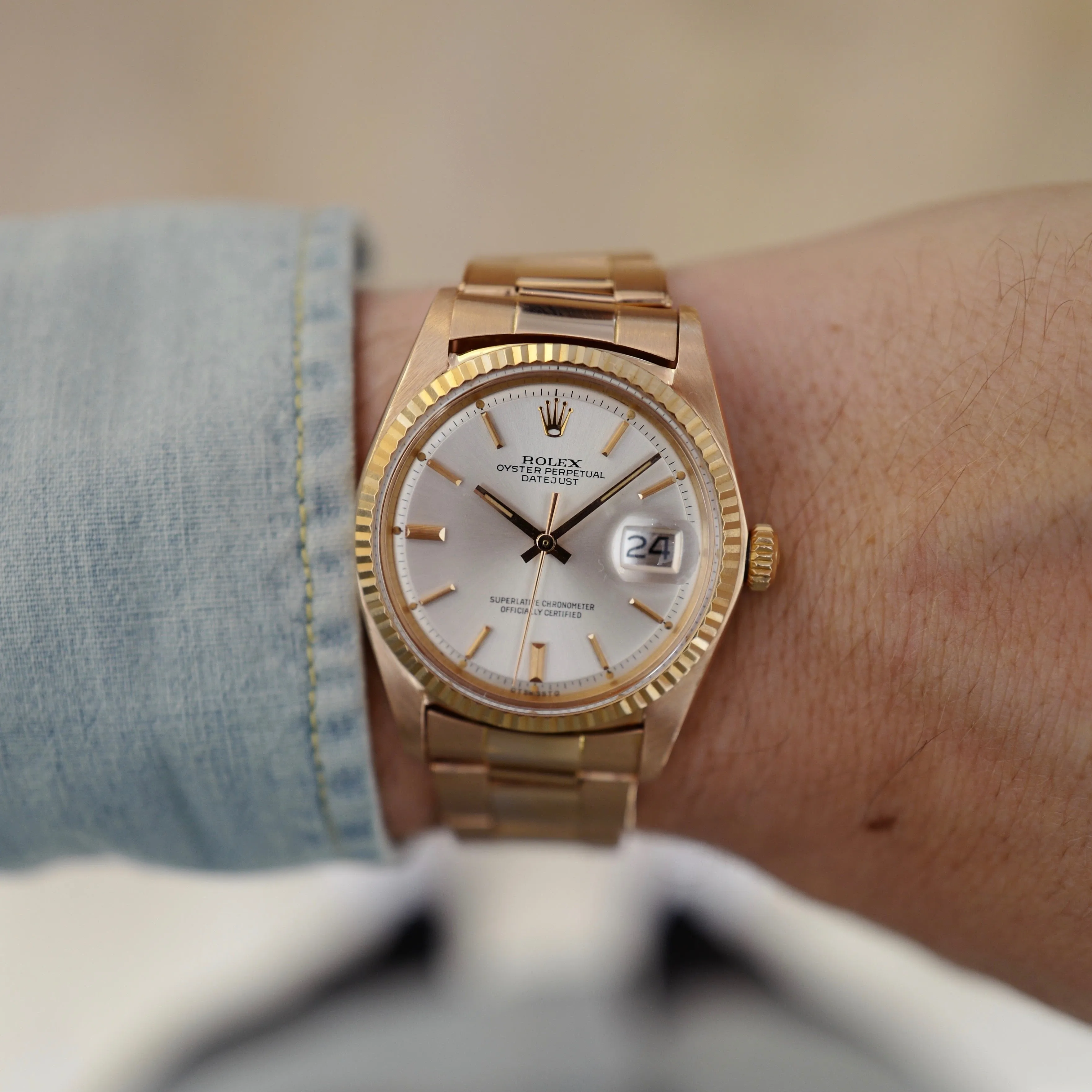 Rolex Rose Gold Datejust Watch Ref. 1601