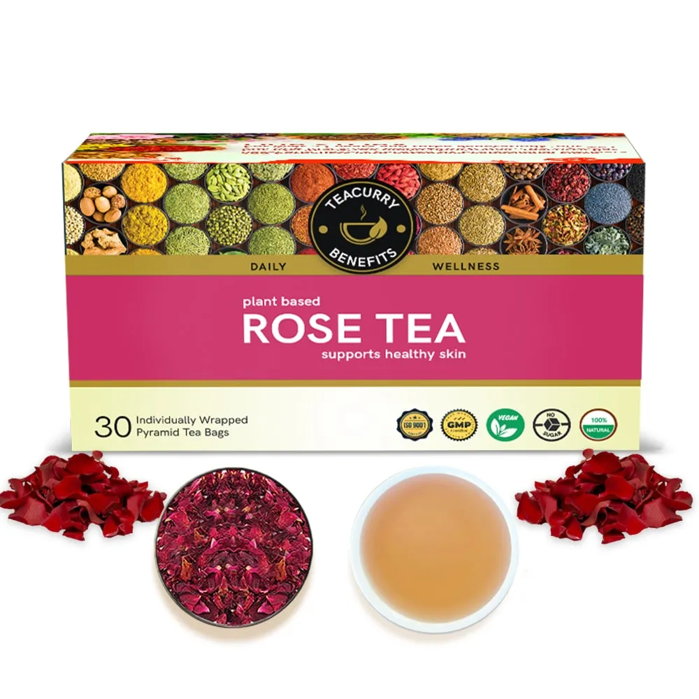 Rose Petal Tea - Helps in Digestion, Skin Health, Immunity, Relaxation