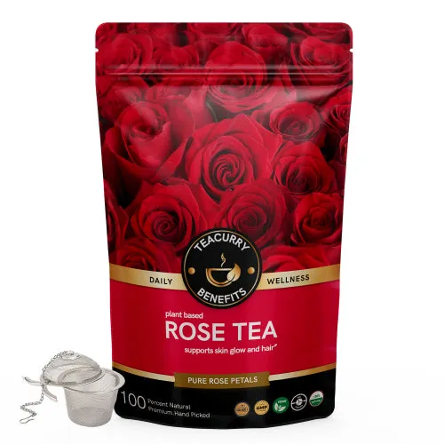 Rose Petal Tea - Helps in Digestion, Skin Health, Immunity, Relaxation
