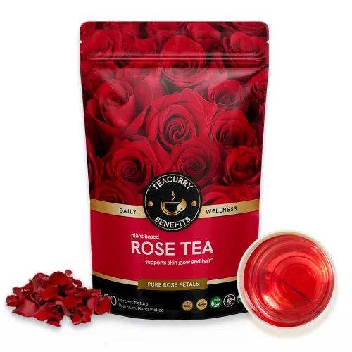 Rose Petal Tea - Helps in Digestion, Skin Health, Immunity, Relaxation