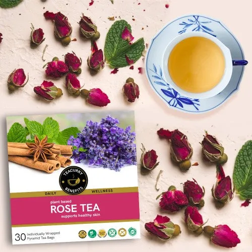 Rose Petal Tea - Helps in Digestion, Skin Health, Immunity, Relaxation