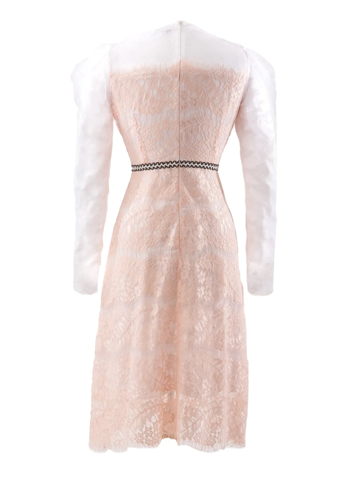 RR • Puff Sleeves Italian Lace Dress