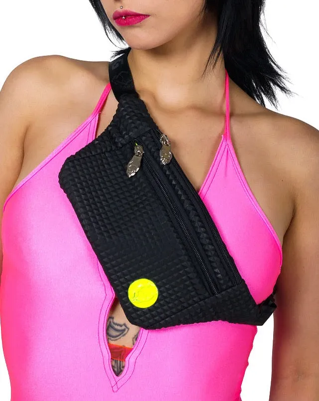 RUBBERIZED BUM BAG BLACK