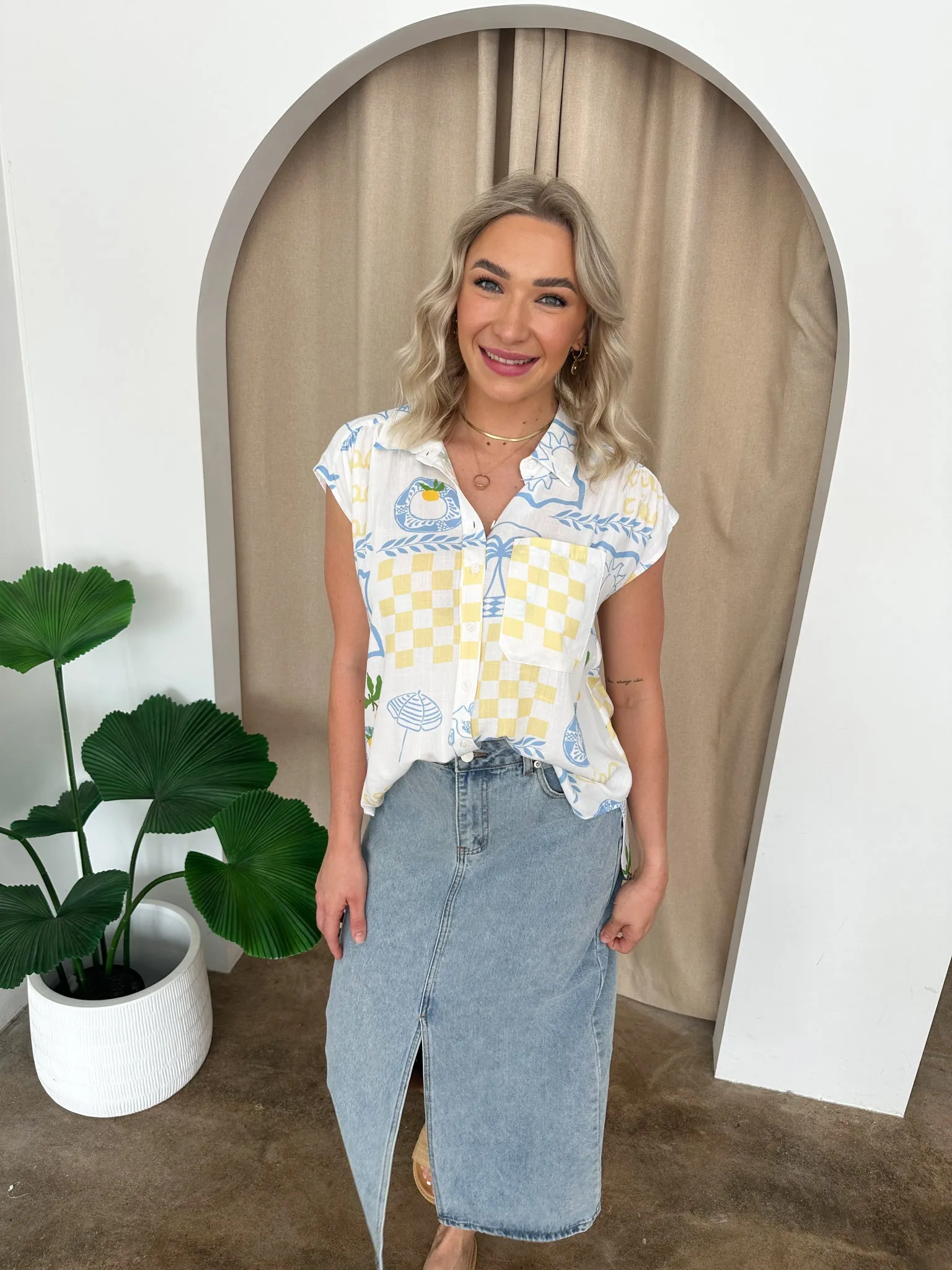 Ruth Top -White