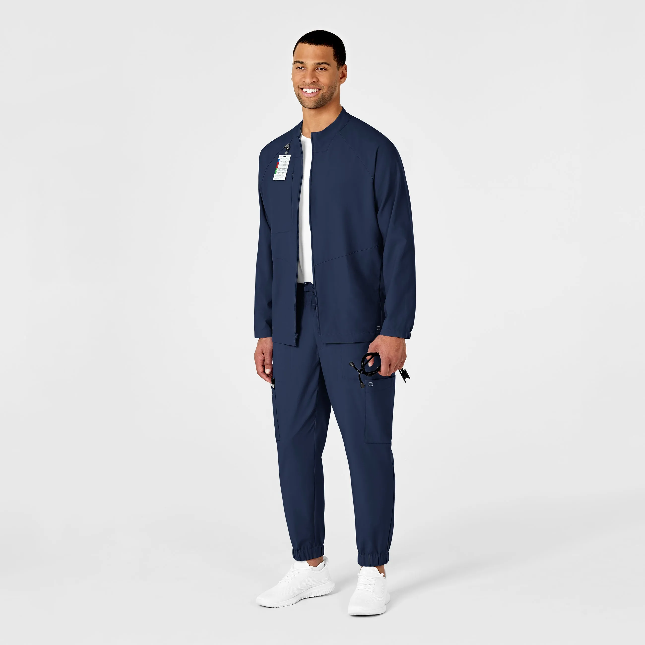 SCC W123 Men's Zip Front Warm Up Jacket With Logo