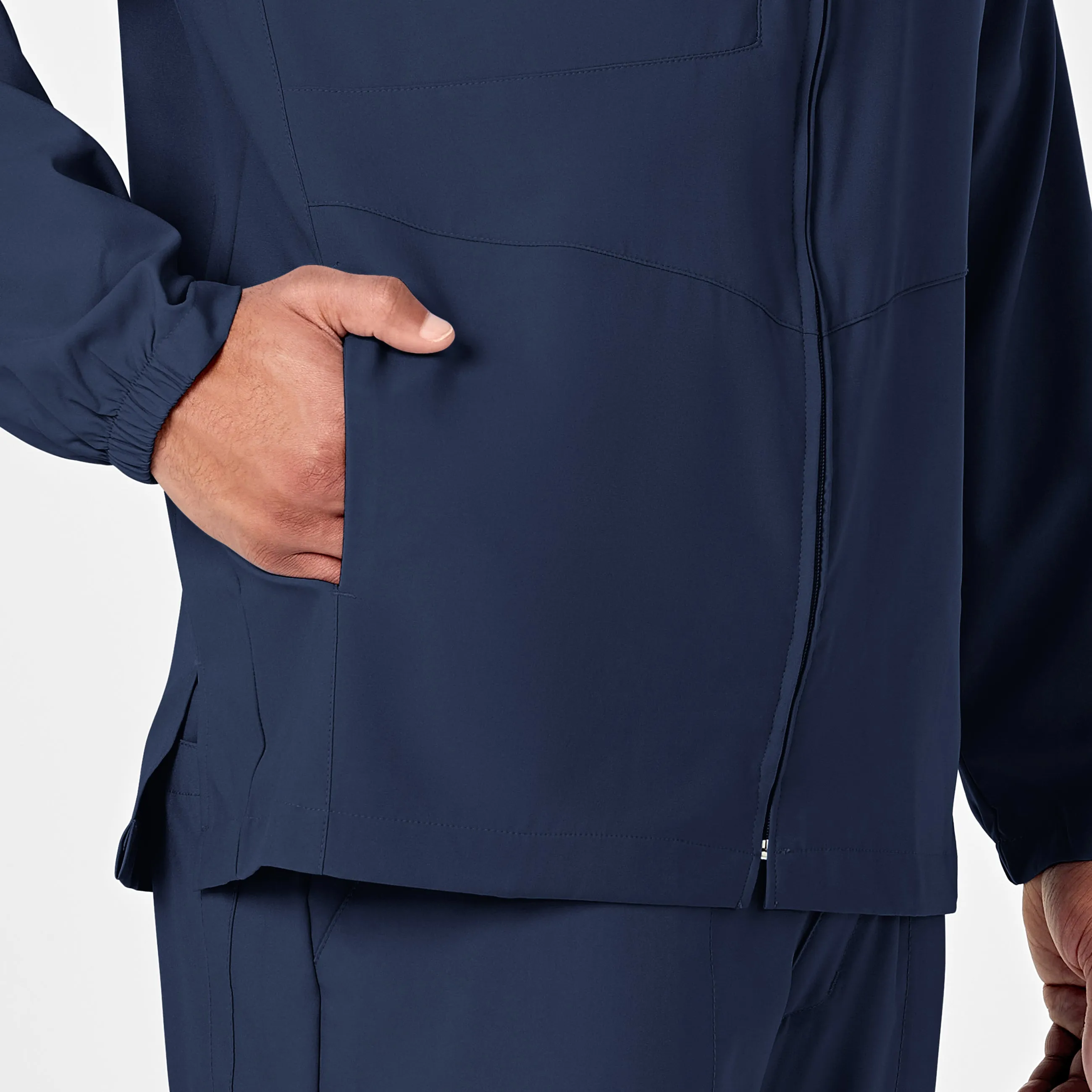 SCC W123 Men's Zip Front Warm Up Jacket With Logo