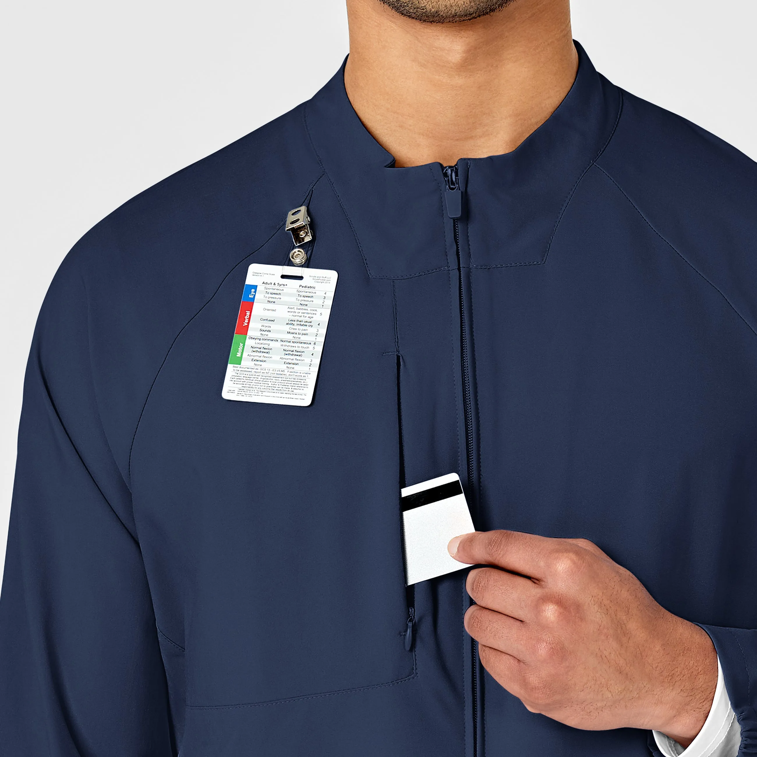SCC W123 Men's Zip Front Warm Up Jacket With Logo