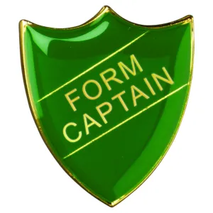School Shield Badge (Form Captain) - Green 1.25in