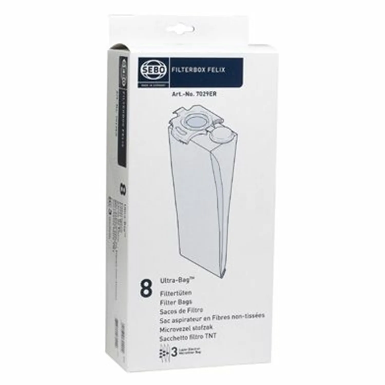 Sebo FELIX/DART Ultra-Bags | Filter Bags | Box of 8