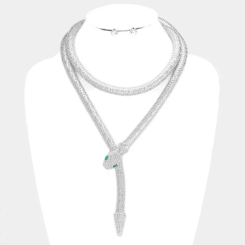 Serpent Gem Necklace Set