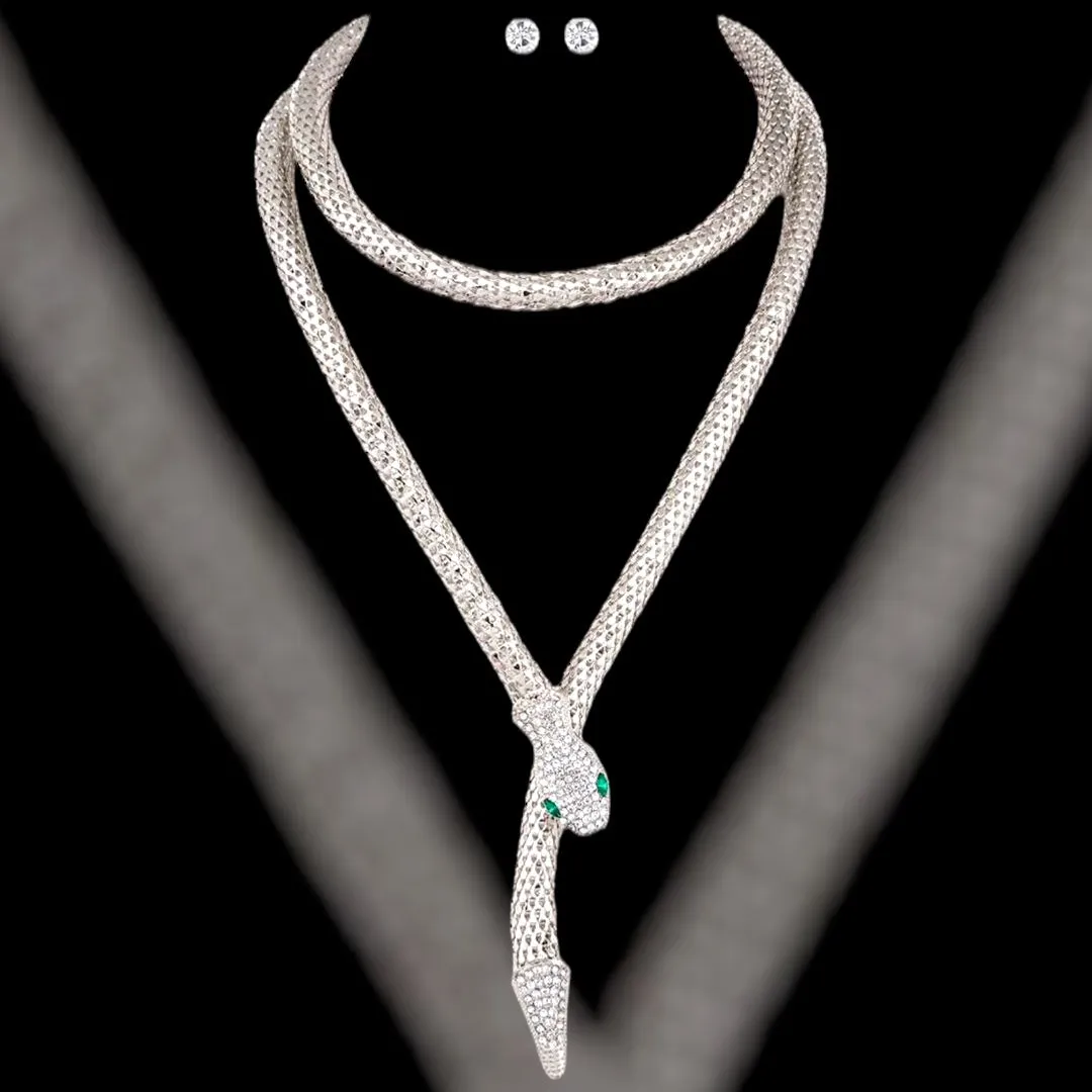 Serpent Gem Necklace Set