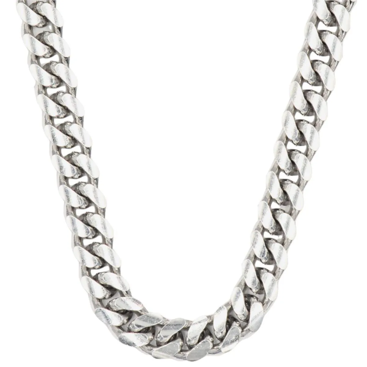 Silver 12mm Solid Cuban Chain 20" 22" 24"