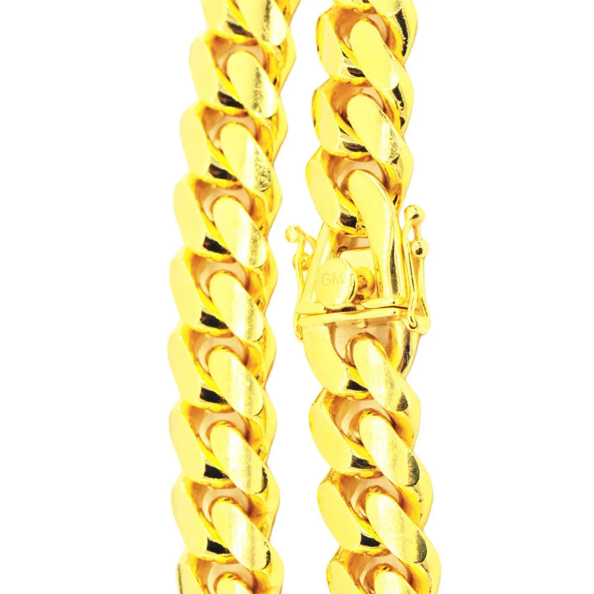 Silver 12mm Solid Cuban Chain 20" 22" 24"