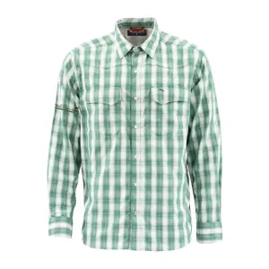 Simms MTS Logo Big Sky LS Shirt - Evergreen Plaid
