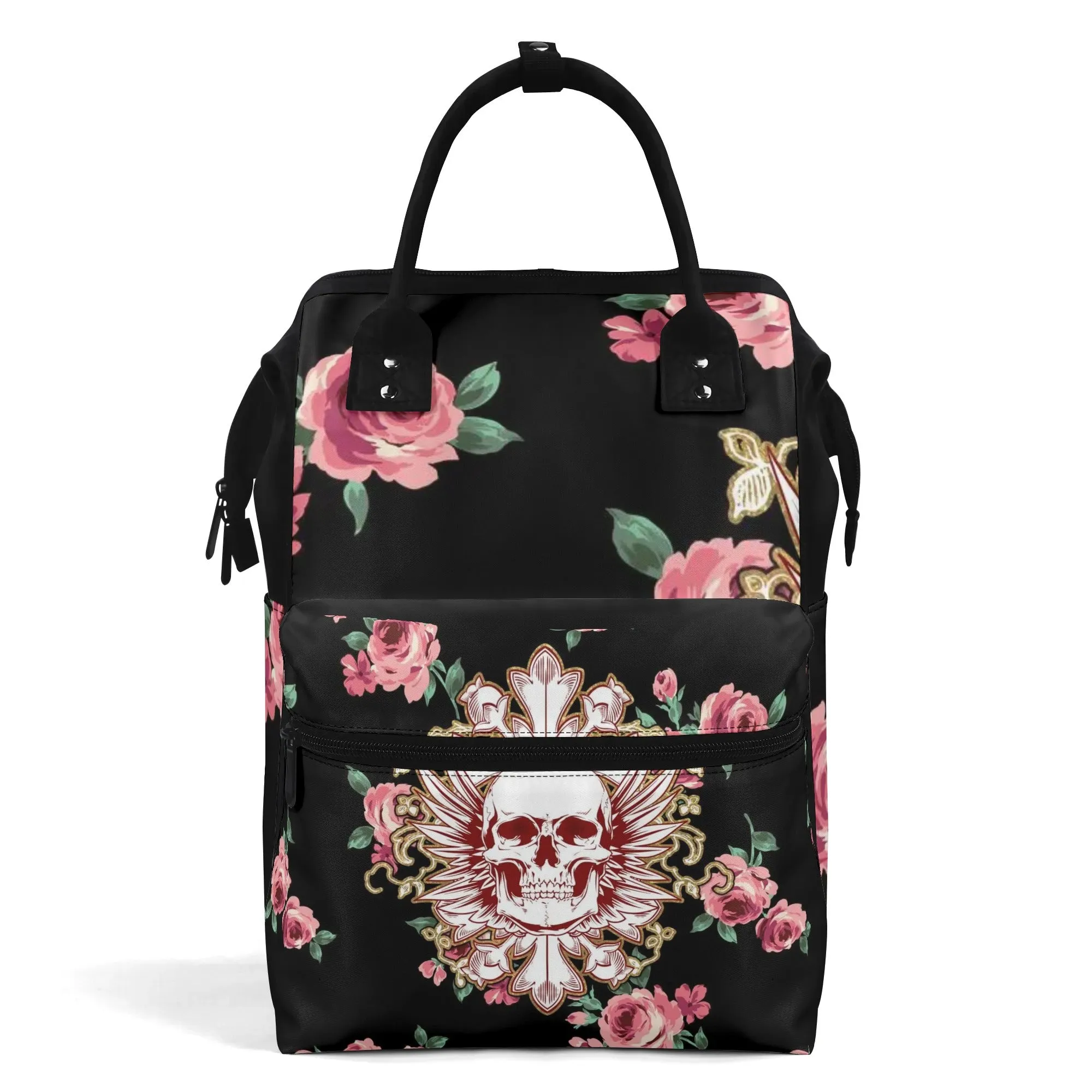 Skull Pattern Large Capacity Diaper Bag Mummy Backpack Nursing Bag