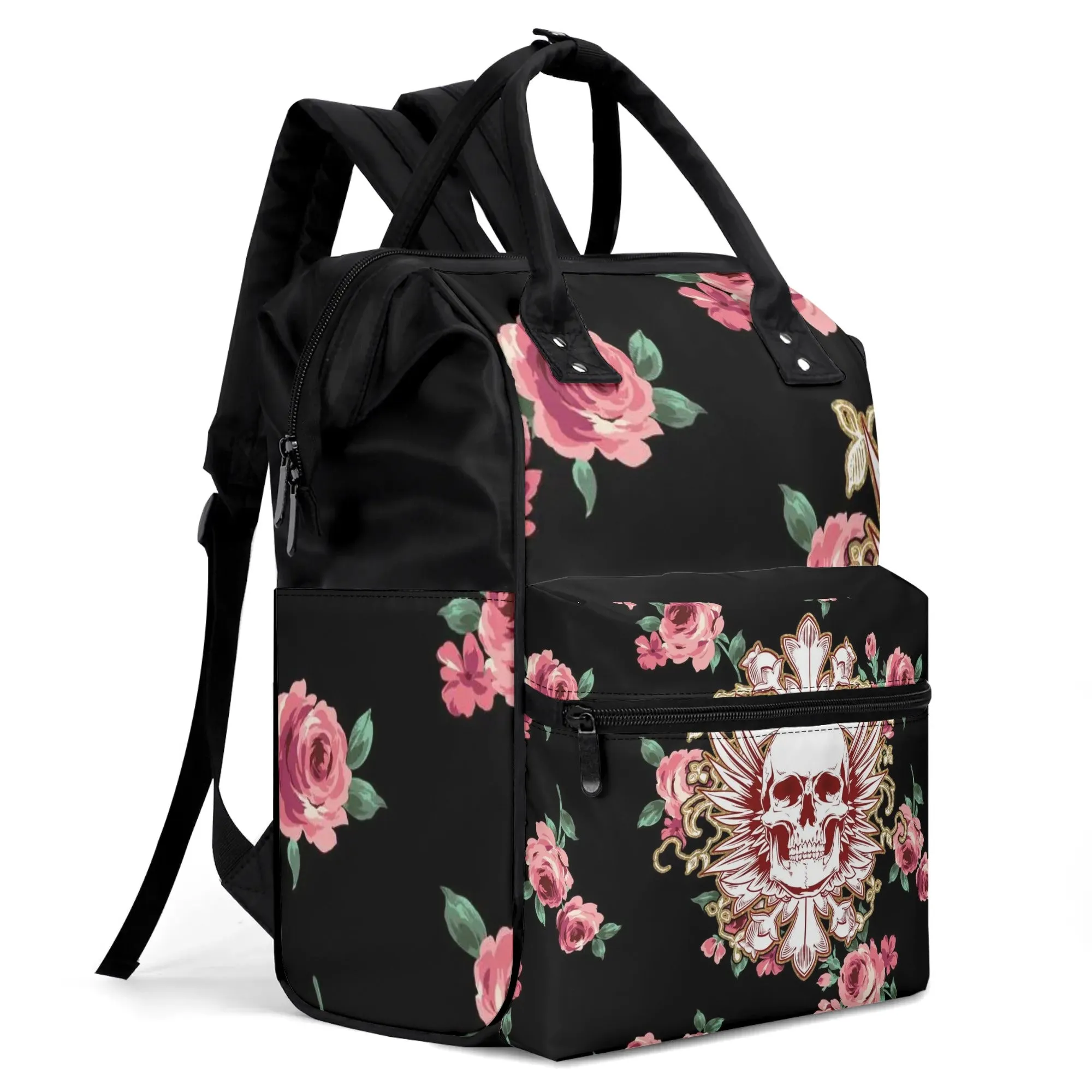 Skull Pattern Large Capacity Diaper Bag Mummy Backpack Nursing Bag