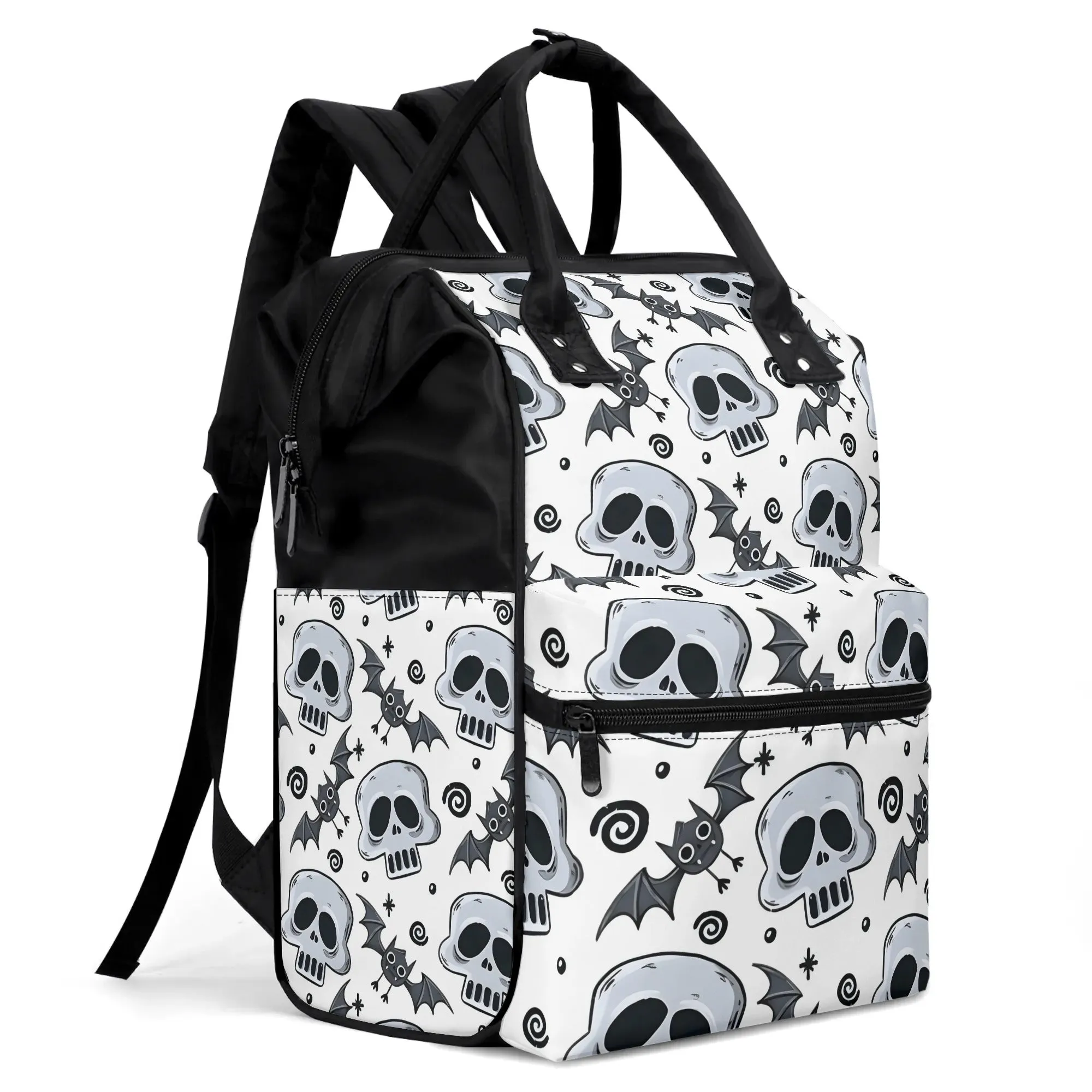 Skull Pattern Large Capacity Diaper Bag Mummy Backpack Nursing Bag