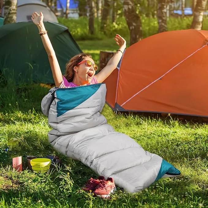 Sleeping Bag Cold Weather-Heating Sleeping Bag with 3 Heating Levels,Waterproof Lightweight Jointable Camping Sleeping Bag and Compression Sack for Camping Hiking Backpacking All Season