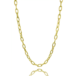 Small 14K Gold Oval Link Necklace