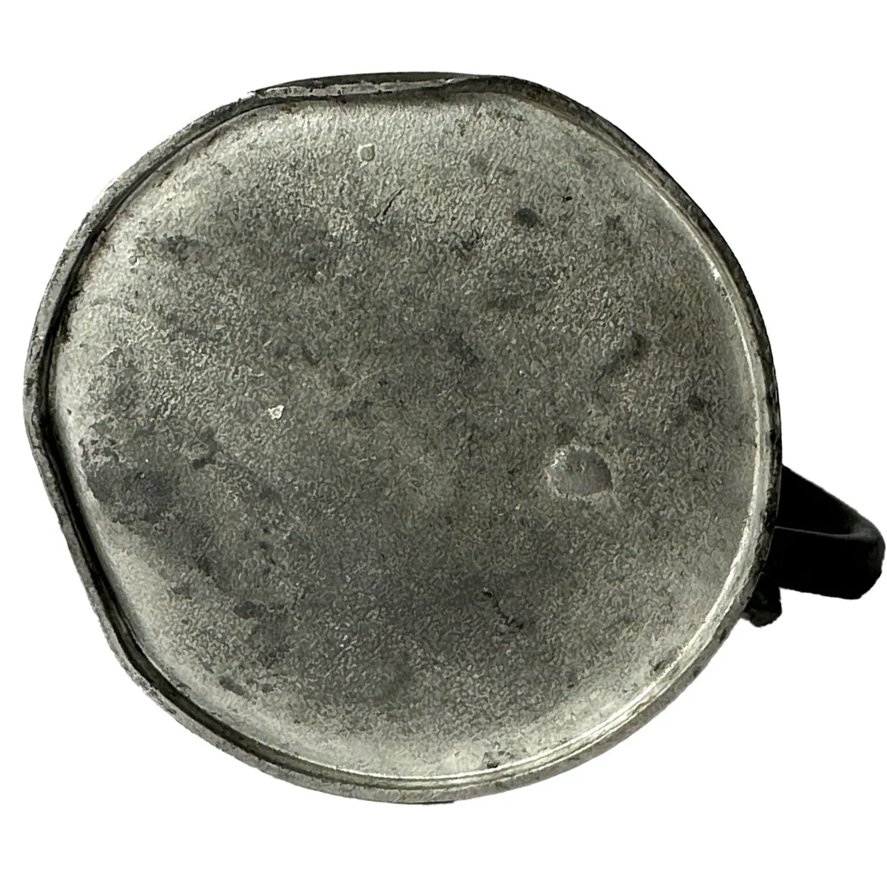 Small American Pewter Portable Whale Oil Finger Lamp