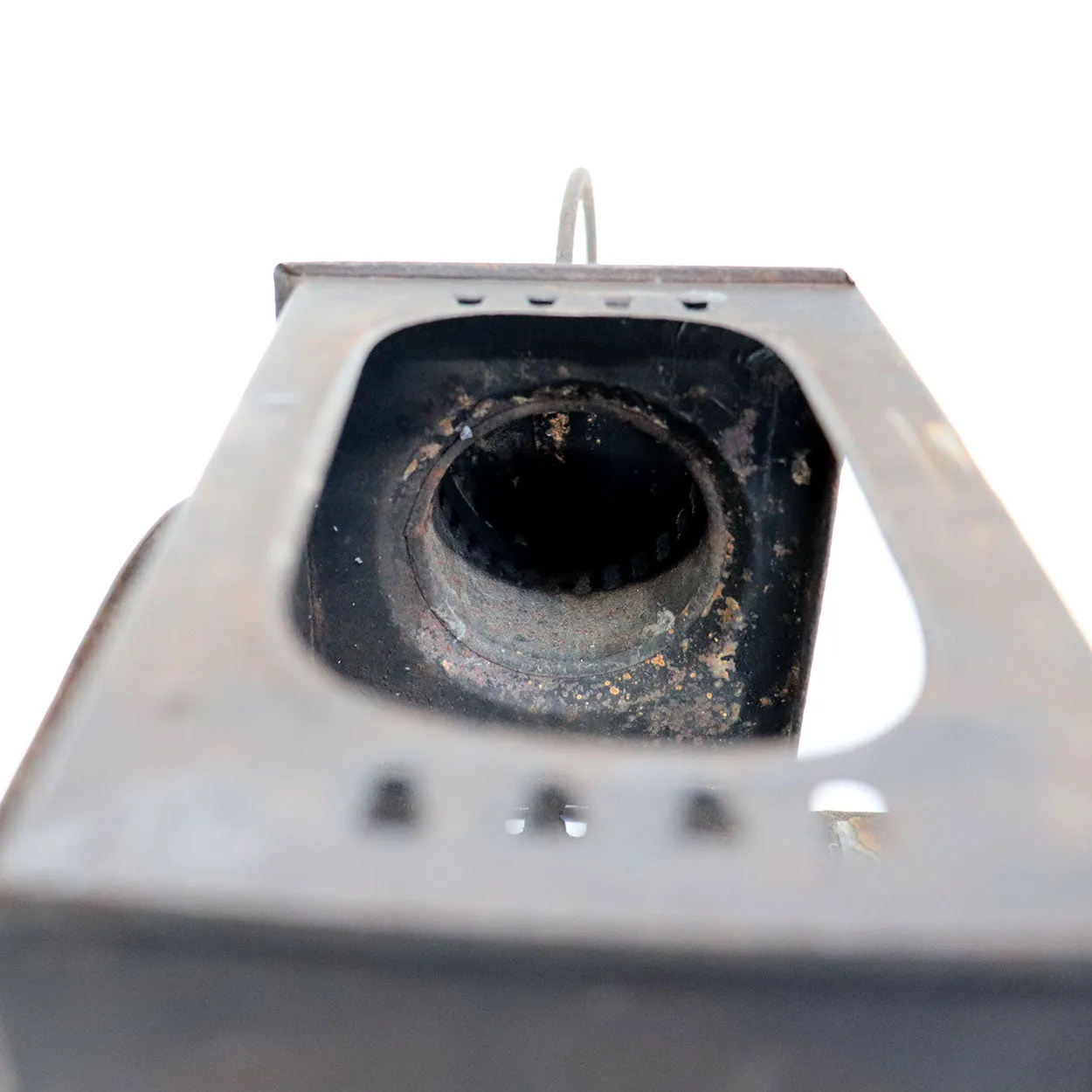 Small American Sheet-Iron and Glass Portable Candle Lantern