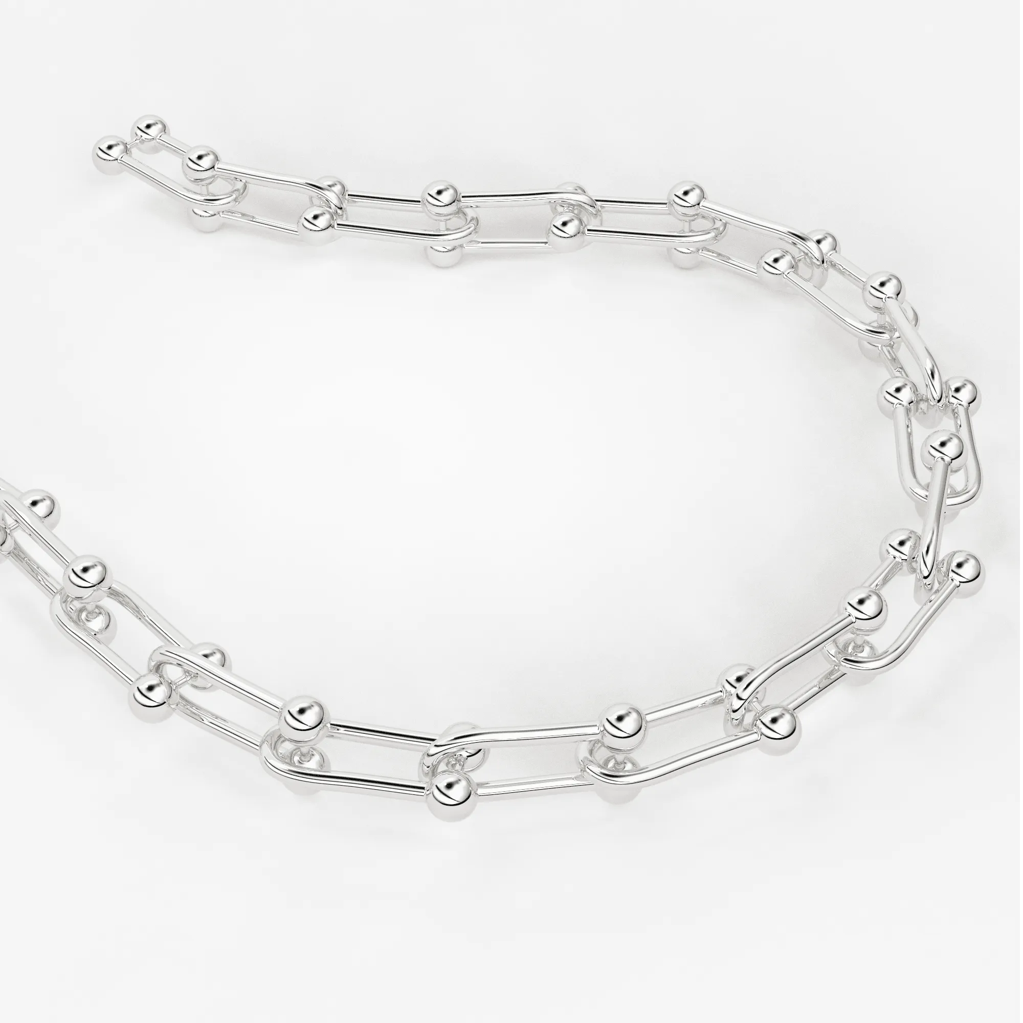 Solid Gold U Link Bracelet / 14K Gold Bracelet / 14K Gold Chain Bracelet / Christmas Gift