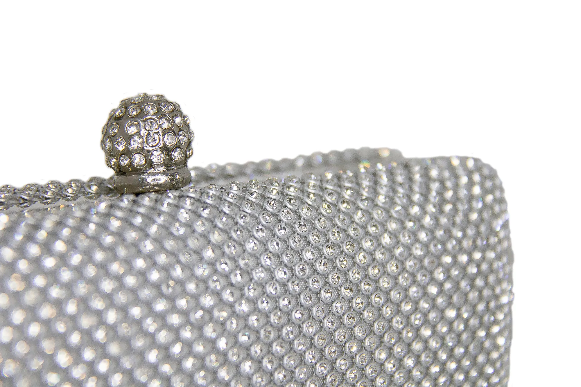 Sophie Silver Diamante Bag