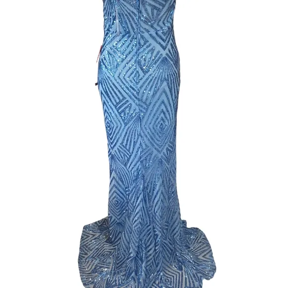 Speechless Women Strapless Squance Tulle 2 Layer Night Gown Size 9