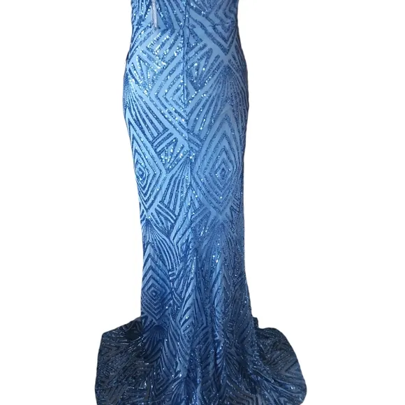 Speechless Women Strapless Squance Tulle 2 Layer Night Gown Size 9