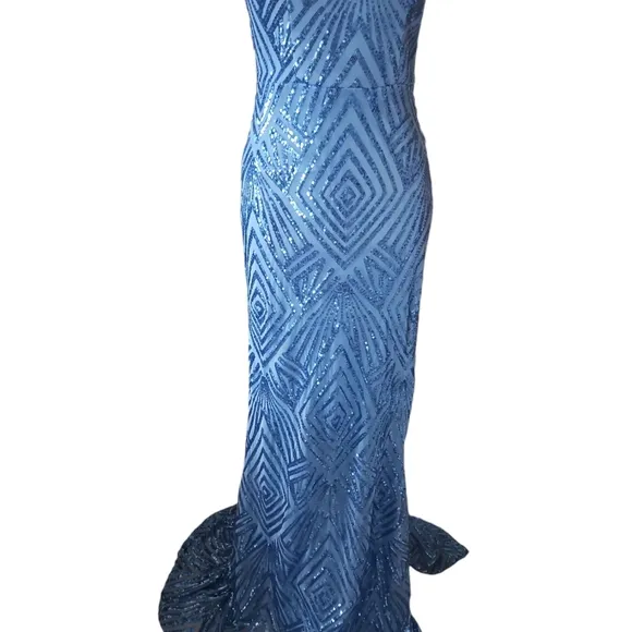 Speechless Women Strapless Squance Tulle 2 Layer Night Gown Size 9