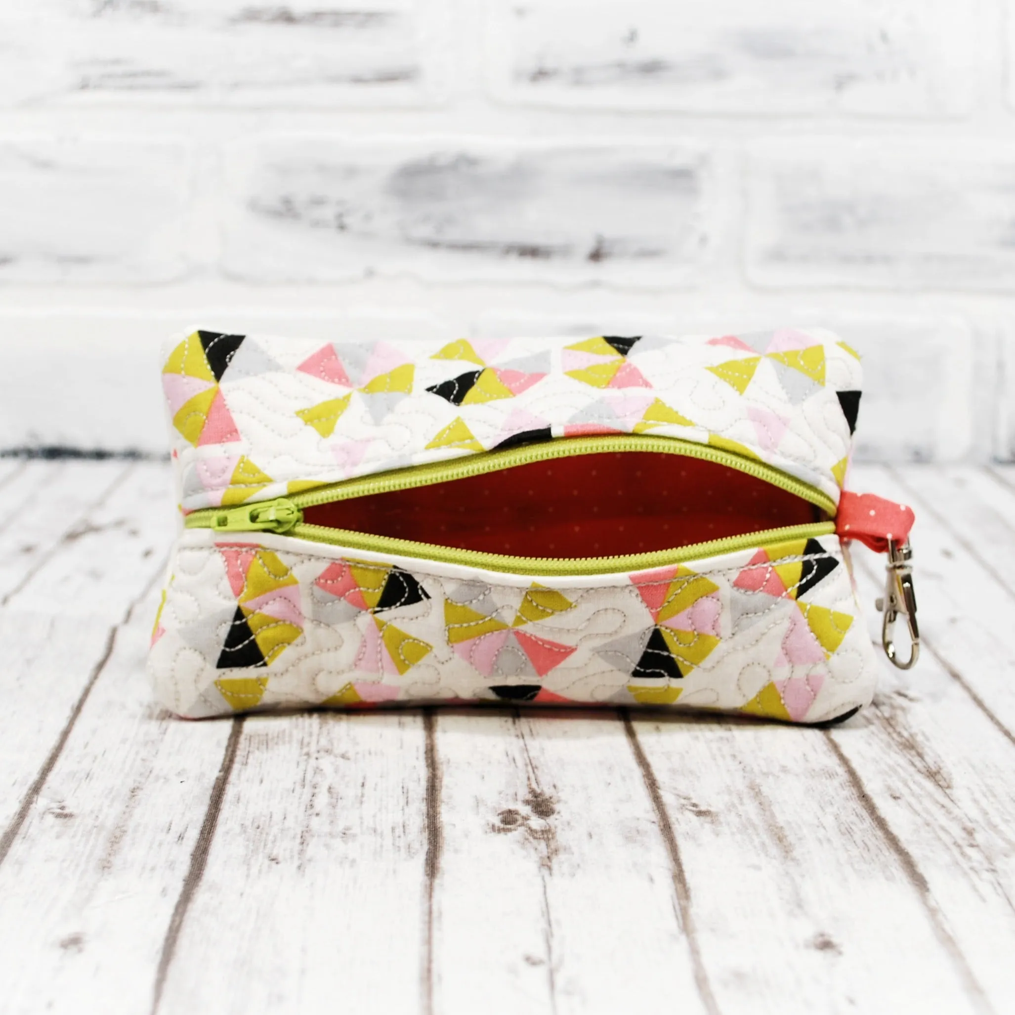 Spring Pinwheels Personalized Quilted Pouch