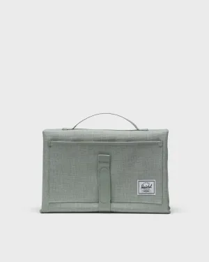 Sprout Change Mat- Iceberg Green Crosshatch