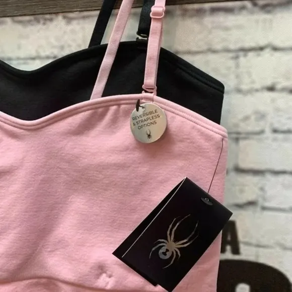 Spyder L 2Pk Logo Reversible Convertible Bralette