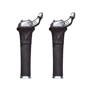 Sram Shifter X0 Grip Shift Set 3X10 Silver LockOn Stationary Grip