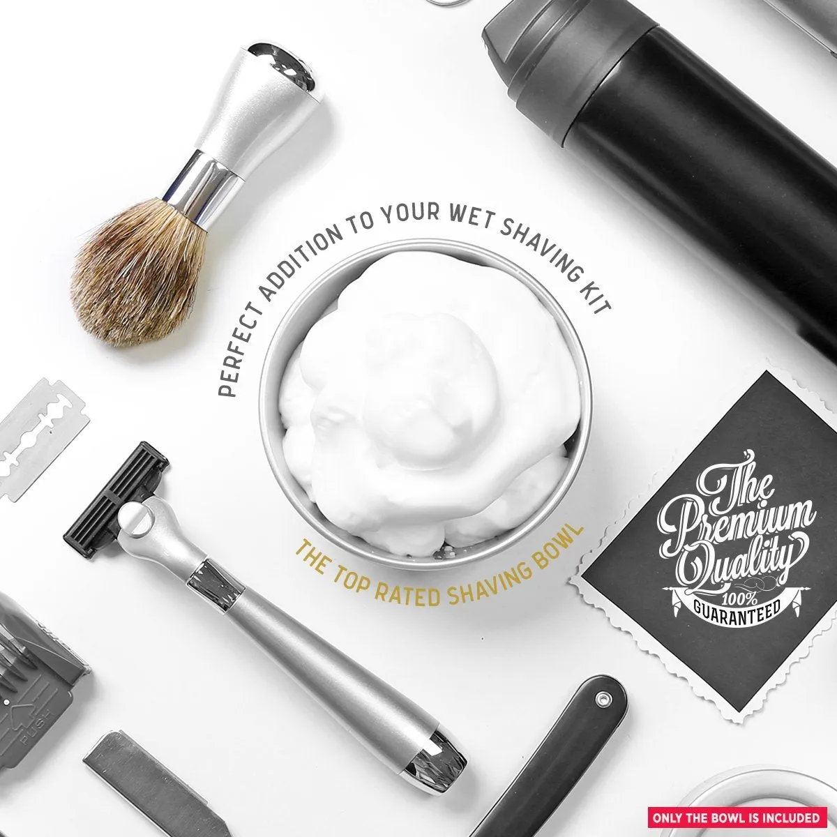 Stainless Steel Shaving Soap Bowl, Stainless Steel Shaving Mug, Shaving Cup, Mug for Shave Cream & Soap - Unbreakable Shaving Cup, Barbers Accessories for Your Wet Shaving Kit