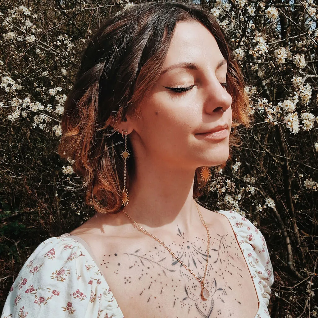 starburst // convertible star post & chain dangle earrings