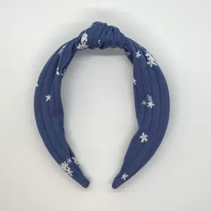 Steel Flowers Top Knot Headband