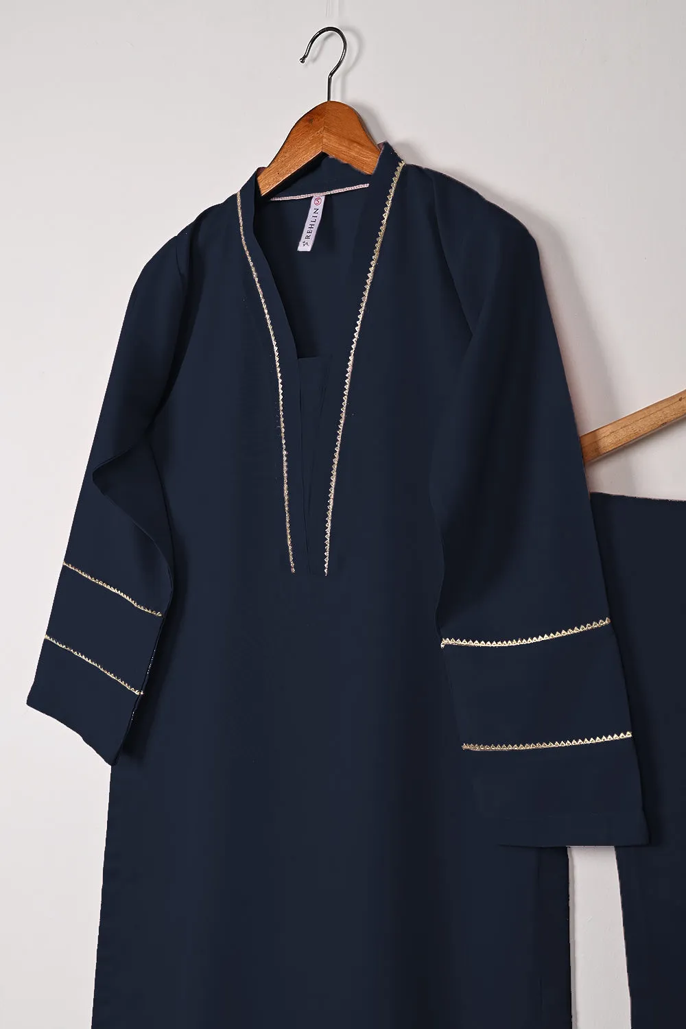 STP-309B-Navy Blue - 2Pc Ready to Wear Malai Gotta Work Dress