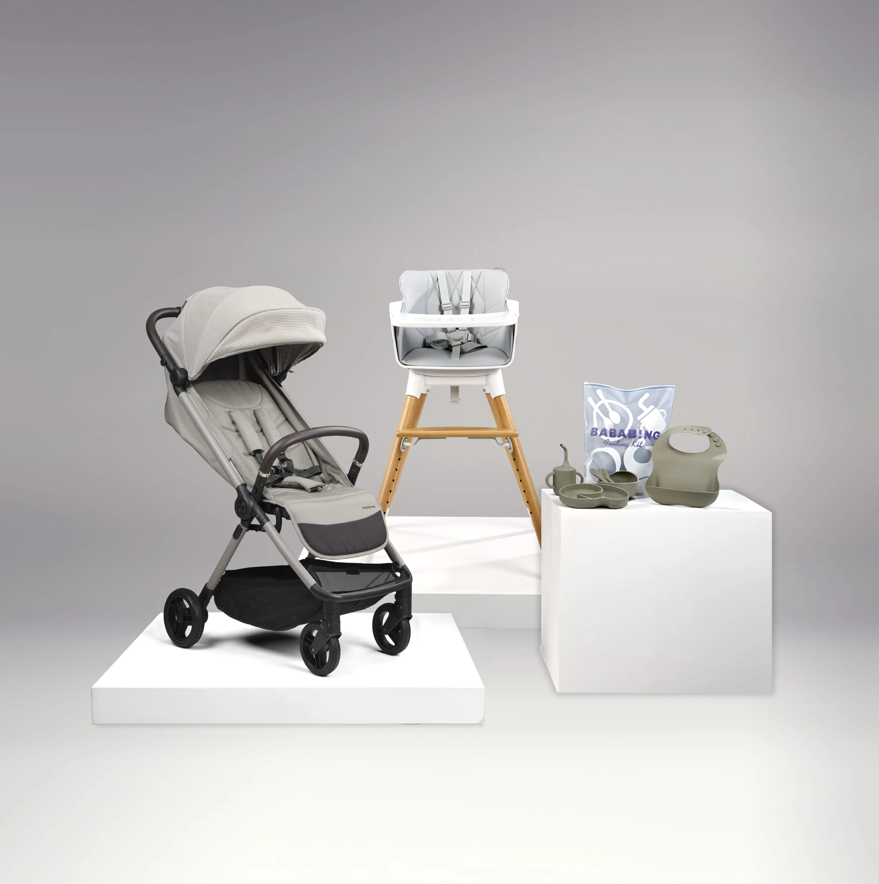 Stroller and Weaning Bundle Gloss Almond